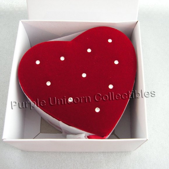Swarovski Crystal Red Heart Jewelry Trinket Box - Picture 4 of 7
